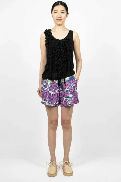 Dries Van Noten Asymmetric Ruffle Top Black| Tops