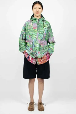 Engineered Garments FWK Atlantic Parka Green Floral| Outerwear