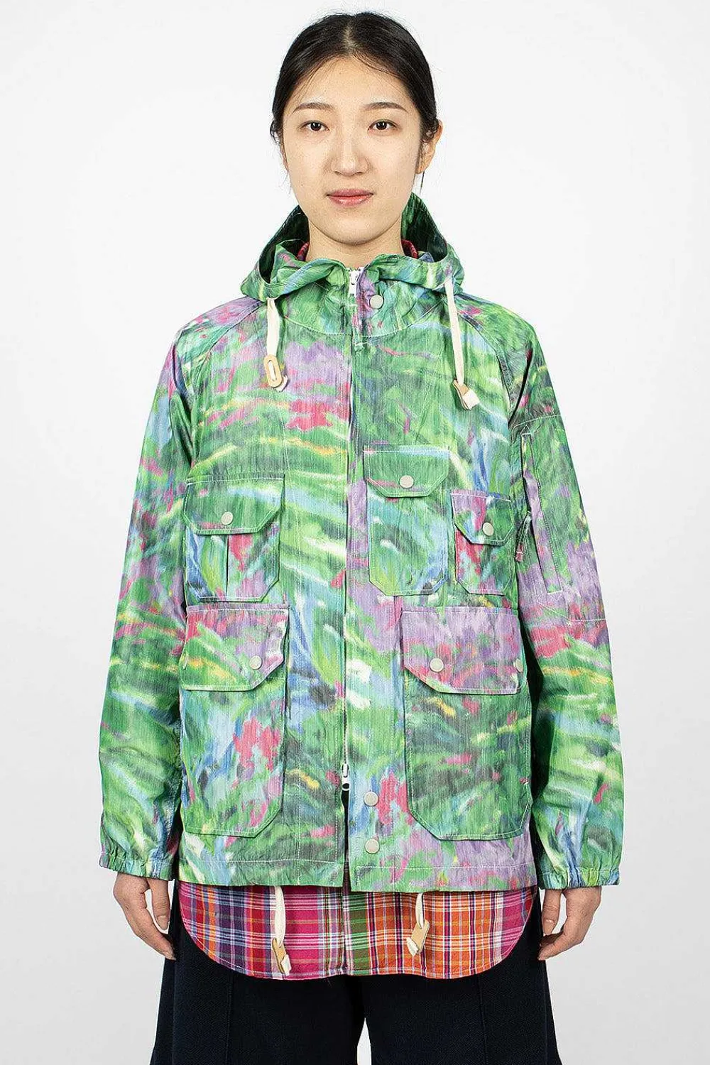 Engineered Garments FWK Atlantic Parka Green Floral| Outerwear
