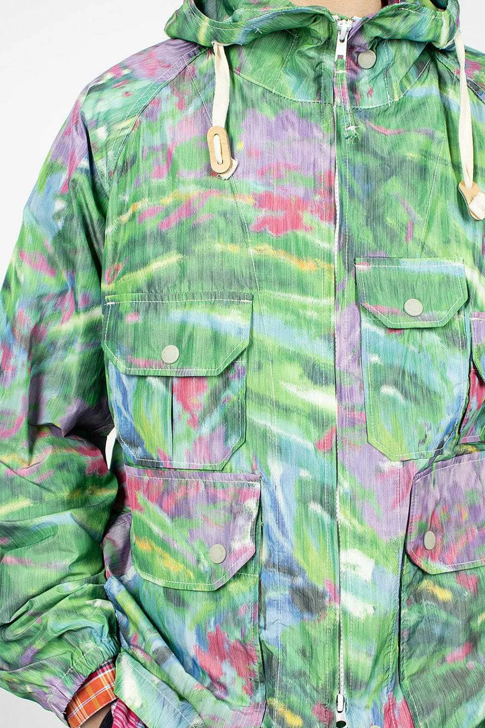Engineered Garments FWK Atlantic Parka Green Floral| Outerwear