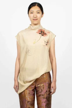 Dries Van Noten Back Button Shirt Ecru| Shirts