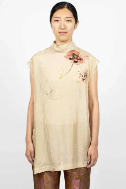 Dries Van Noten Back Button Shirt Ecru| Shirts