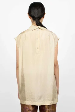 Dries Van Noten Back Button Shirt Ecru| Tops