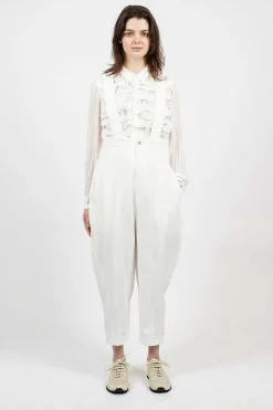 Comme Des Garçons Comme Des Garçons Balloon Brace Pant White| Trousers
