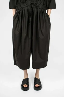 Black Crane Balloon Jumpsuit Shadow| Trousers