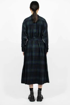Engineered Garments FWK Banded Collar Dress Blackwatch Tartan| Dresses