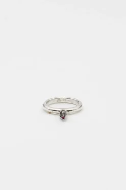 Rosa Maria Bar Silver And Ruby Bud Ring| Rings