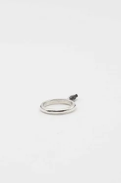 Rosa Maria Bar Silver And Ruby Bud Ring| Rings