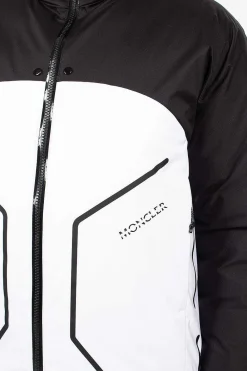 Moncler Barbat Down Jacket Black/White| Outerwear