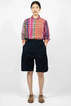 Engineered Garments FWK Bb Shorts Diamond Poly Dark Navy| Trousers