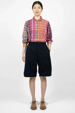 Engineered Garments FWK Bb Shorts Diamond Poly Dark Navy| Trousers
