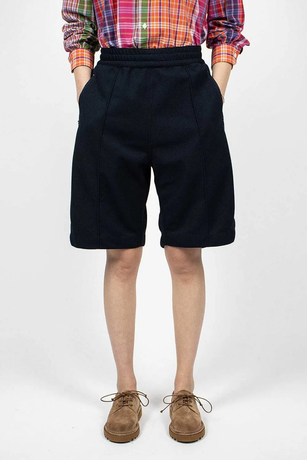 Engineered Garments FWK Bb Shorts Diamond Poly Dark Navy| Trousers