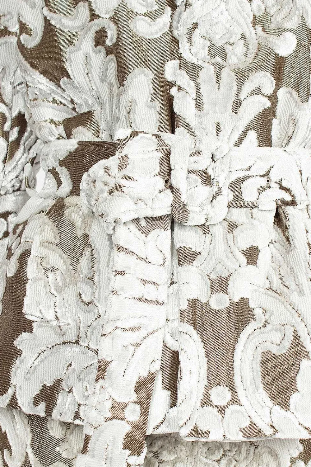 Dries Van Noten Belted Coat Ecru Tapestry| Outerwear
