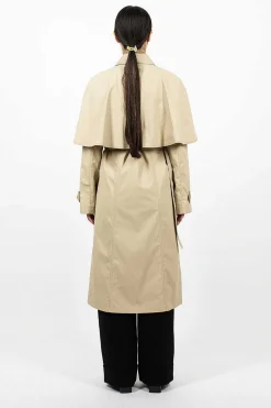 Acne Studios Belted Trench Coat Beige| Outerwear