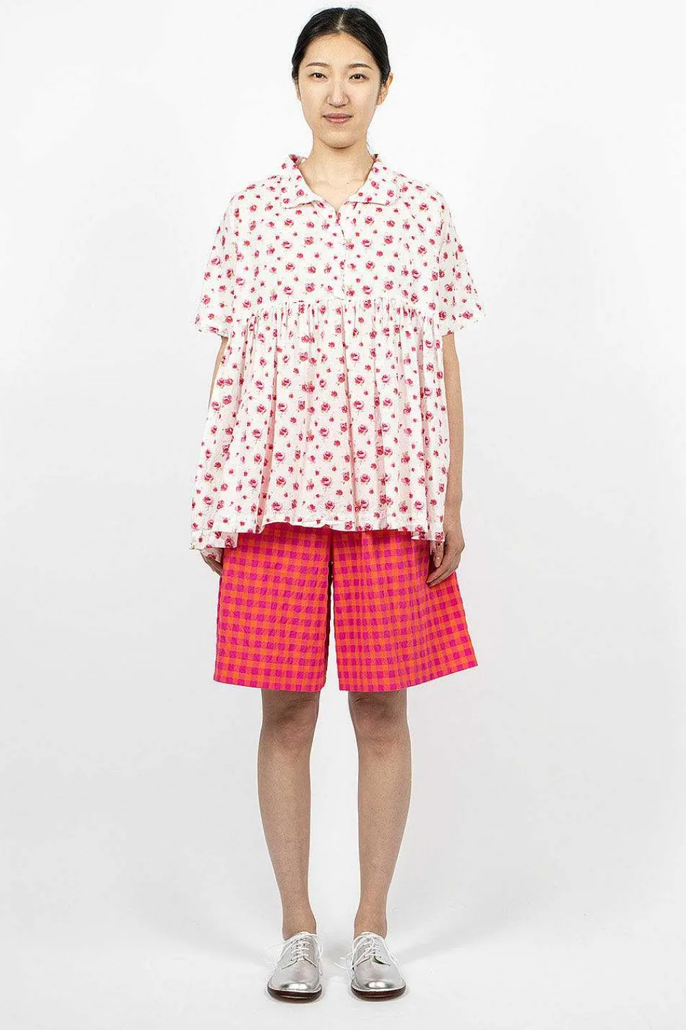 Daniela Gregis Bermuda Shorts Orange/Fuchsia| Trousers