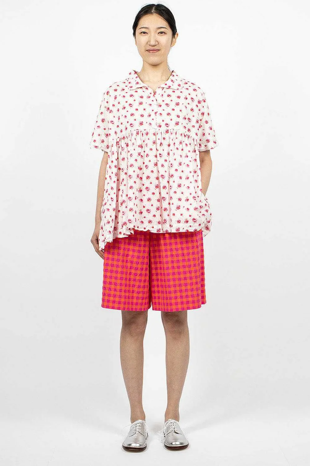 Daniela Gregis Bermuda Shorts Orange/Fuchsia| Trousers
