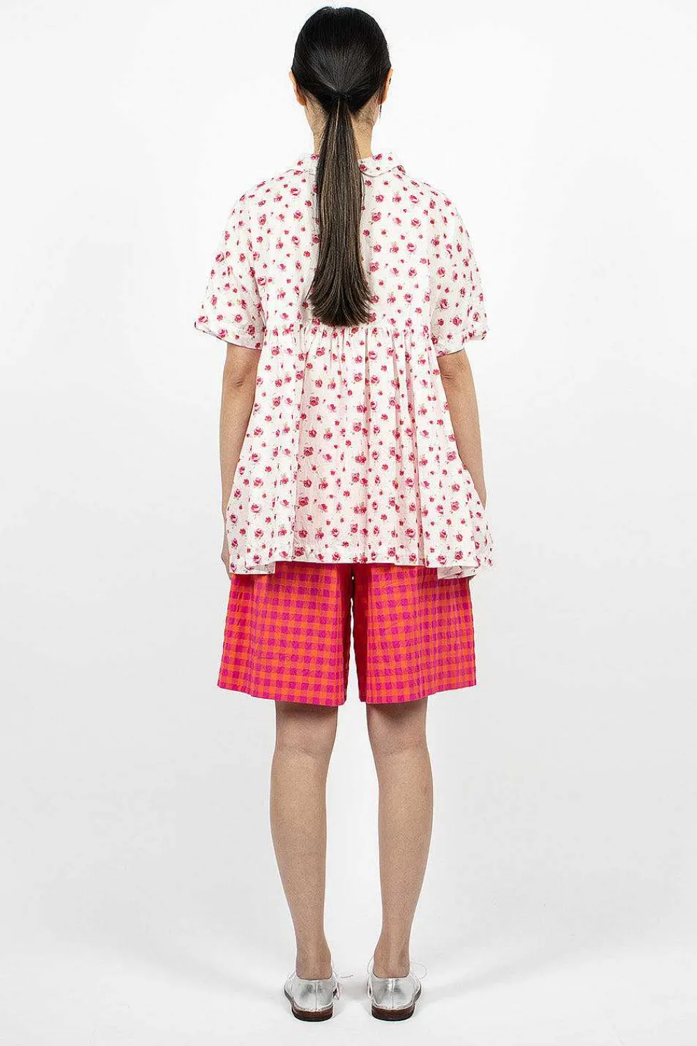 Daniela Gregis Bermuda Shorts Orange/Fuchsia| Trousers