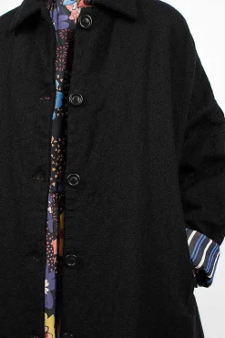 Casey Casey Big Blobby Coat Wool Black| Outerwear