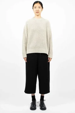 Toujours Big Pullover Crewneck Heather Oatmeal| Knitwear