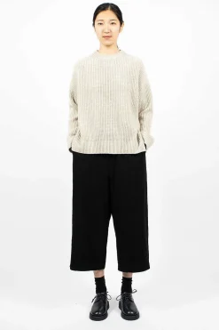 Toujours Big Pullover Crewneck Heather Oatmeal| Knitwear
