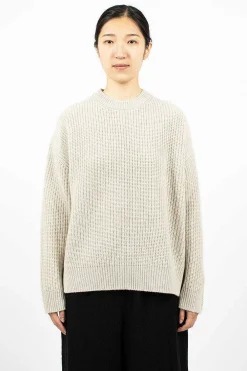 Toujours Big Pullover Crewneck Heather Oatmeal| Knitwear
