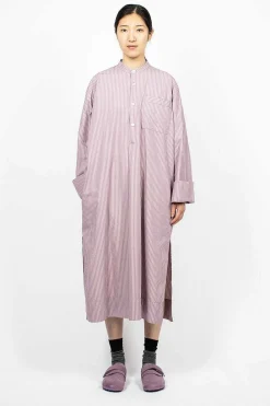 TEKLA Birkenstock 1774 Kaftan Mauve Stripes| Dresses