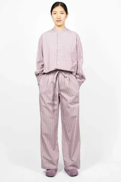 TEKLA Birkenstock 1774 Pyjama Pant Mauve Stripes| Trousers