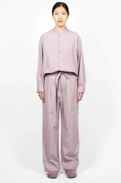 TEKLA Birkenstock 1774 Pyjama Pant Mauve Stripes| Trousers