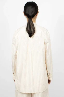 TEKLA Birkenstock 1774 Pyjama Shirt Wheat Stripes| Shirts