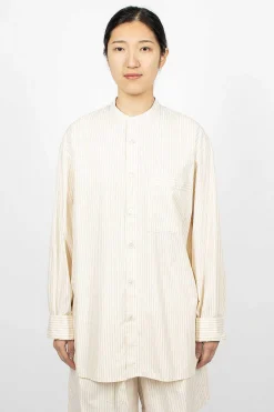 TEKLA Birkenstock 1774 Pyjama Shirt Wheat Stripes| Shirts