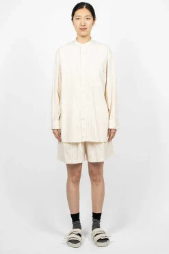 TEKLA Birkenstock 1774 Pyjama Shorts Wheat Stripes| Trousers