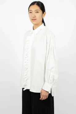 Toujours Bishop Sleeve Shirt White| Shirts