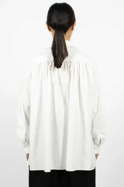 Toujours Bishop Sleeve Shirt White| Shirts