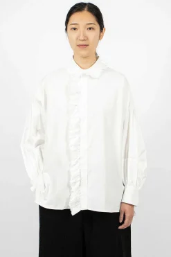 Toujours Bishop Sleeve Shirt White| Shirts