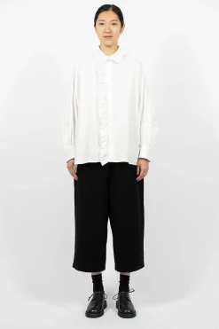 Toujours Bishop Sleeve Shirt White| Shirts