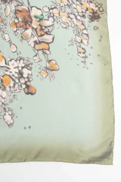 Dries Van Noten Bleached Floral Scarf Light Grey| Scarves & Gloves