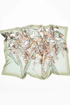 Dries Van Noten Bleached Floral Scarf Light Grey| Scarves & Gloves