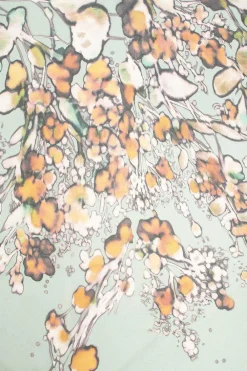 Dries Van Noten Bleached Floral Scarf Light Grey| Scarves & Gloves