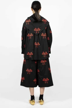 Simone Rocha Bow Boxing Shorts Black/Red| Trousers