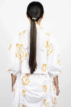 Simone Rocha Bow Wreath Slider Shirt White/Clementine| Shirts