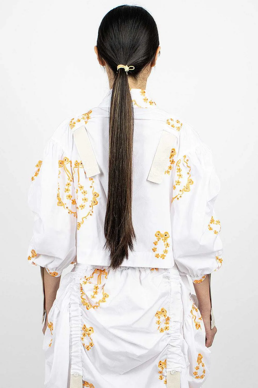 Simone Rocha Bow Wreath Slider Shirt White/Clementine| Shirts