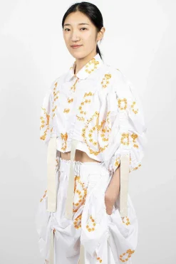 Simone Rocha Bow Wreath Slider Shirt White/Clementine| Shirts