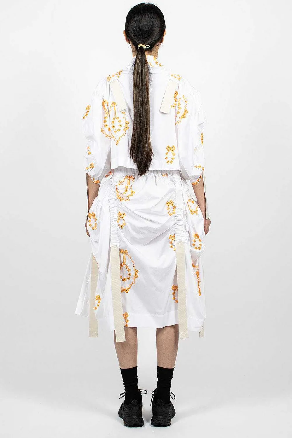 Simone Rocha Bow Wreath Slider Skirt White/Clementine| Skirts