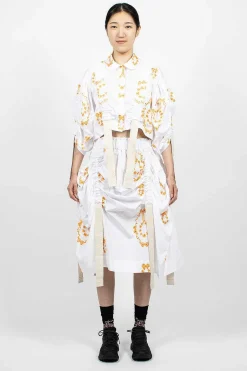 Simone Rocha Bow Wreath Slider Skirt White/Clementine| Skirts