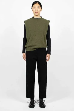 Margaret Howell Boxy Slipover Khaki| Knitwear