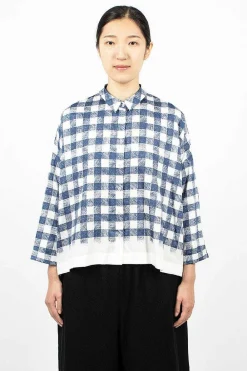 École de Curiosités Brigitte Shirt Navy/White| Shirts