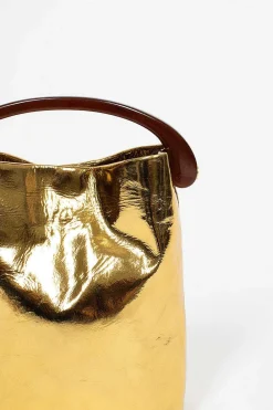 Dries Van Noten Bucket Bag Gold| Bags