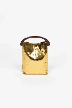 Dries Van Noten Bucket Bag Gold| Bags