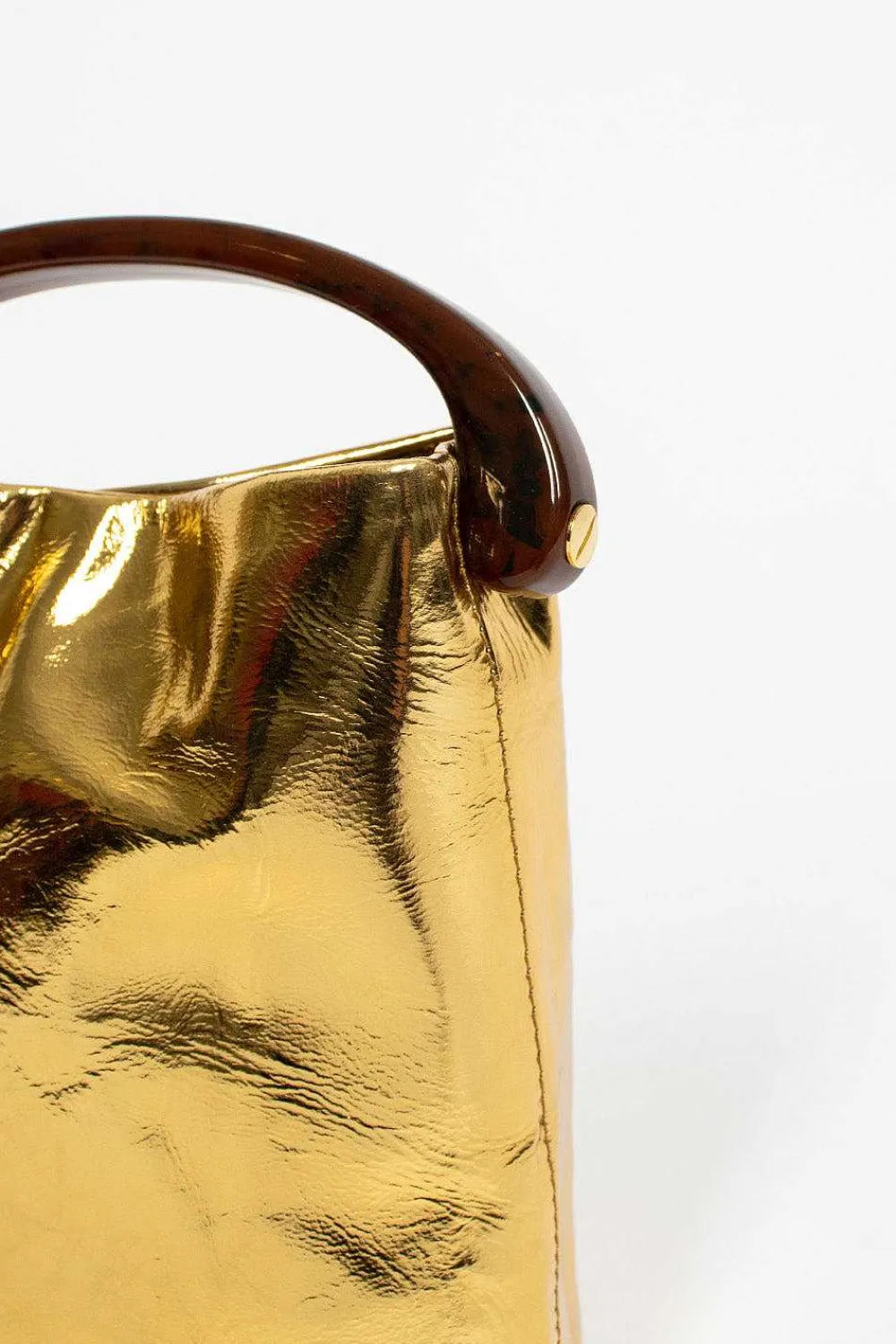 Dries Van Noten Bucket Bag Gold| Bags