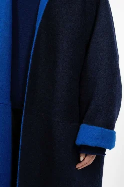 Sofie D'Hoore Cabaret Coat Navy/Royal Blue| Outerwear